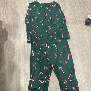 Green Candy Cane Pajama Set